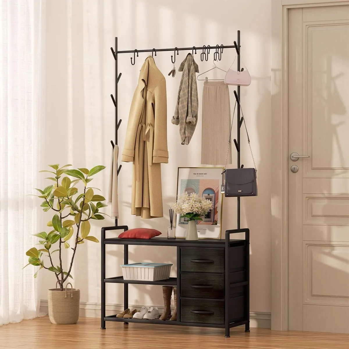 Hallway Coat Stand Industrial Rack free standing - Image 4