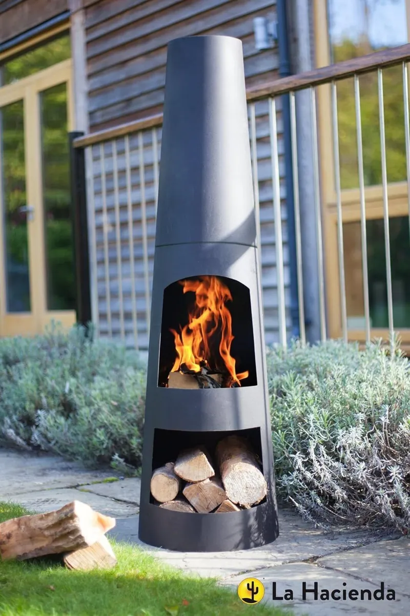 - Circo Steel Chiminea Patio Heater Log Burner - Image 2
