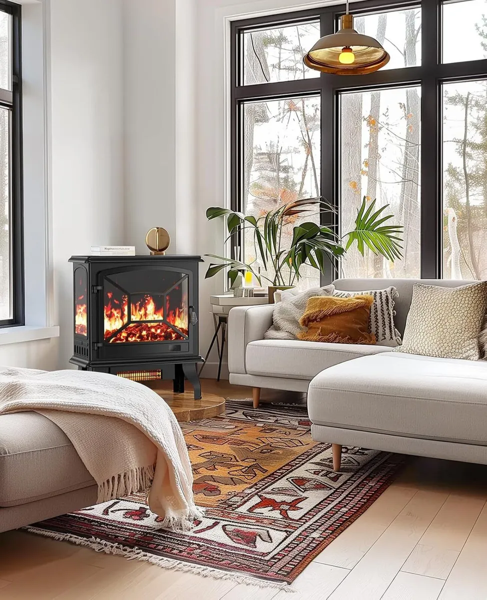 Electric Fireplace Heater BTU Portable with App - Image 2