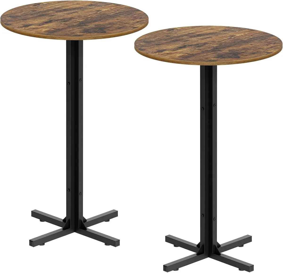 Round Bar Tables Set of 2 Counter Height Pub - Image 1