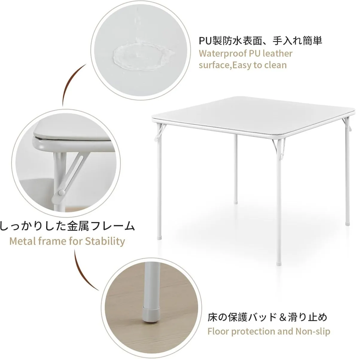 Foldable Table Folding Tables for Indoor and - Image 3