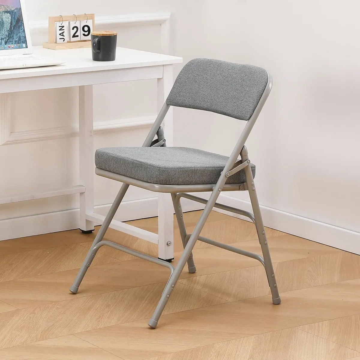Padded Folding Chairs Upholstered Single Foldable - Image 2
