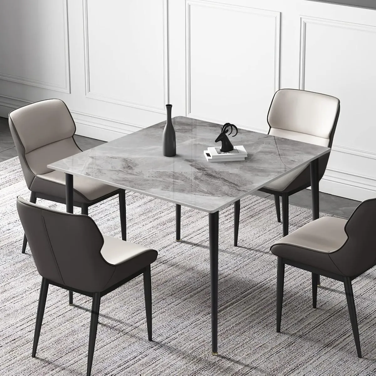 Kitchen Dining Table Marble Tabletop : Square - Image 3