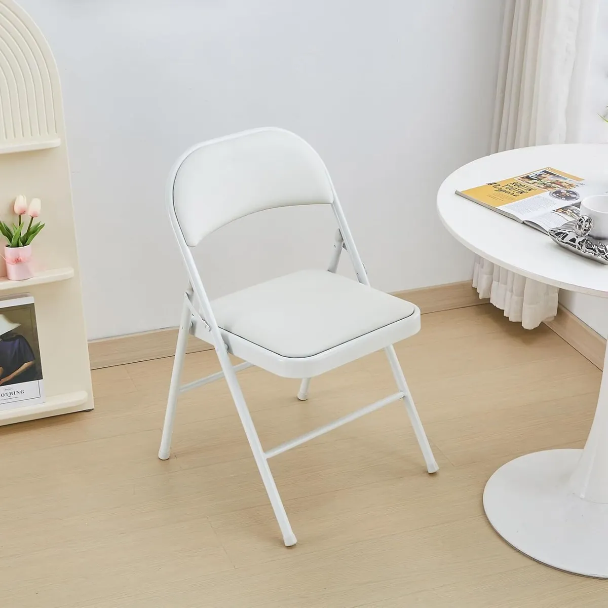 2-Pack Folding Chair Vinyl Padded and Metal Frame - Image 2