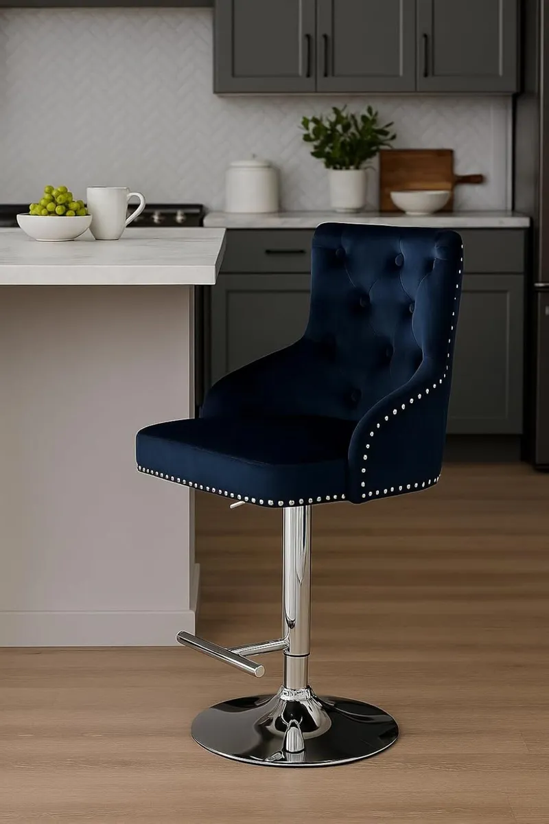 Majestic Velvet Bar Stool - Adjustable Stools - Image 1