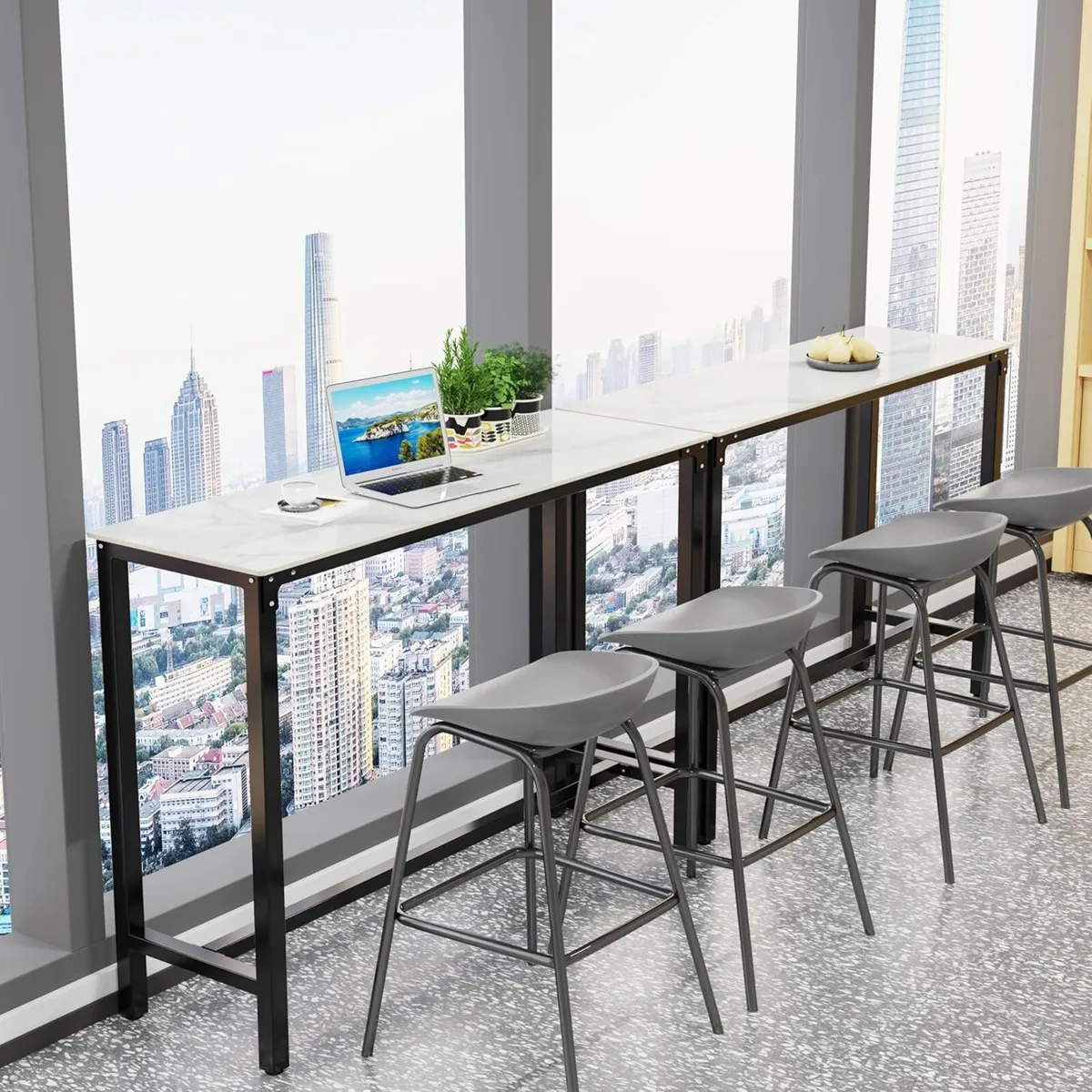 Bar Table Rectangle Sintered Stone: 120cm Long - Image 4