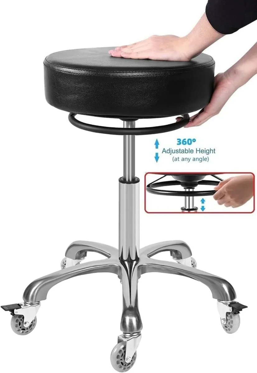 Salon Rolling Stools with Locking Castor Wheels - - Image 3