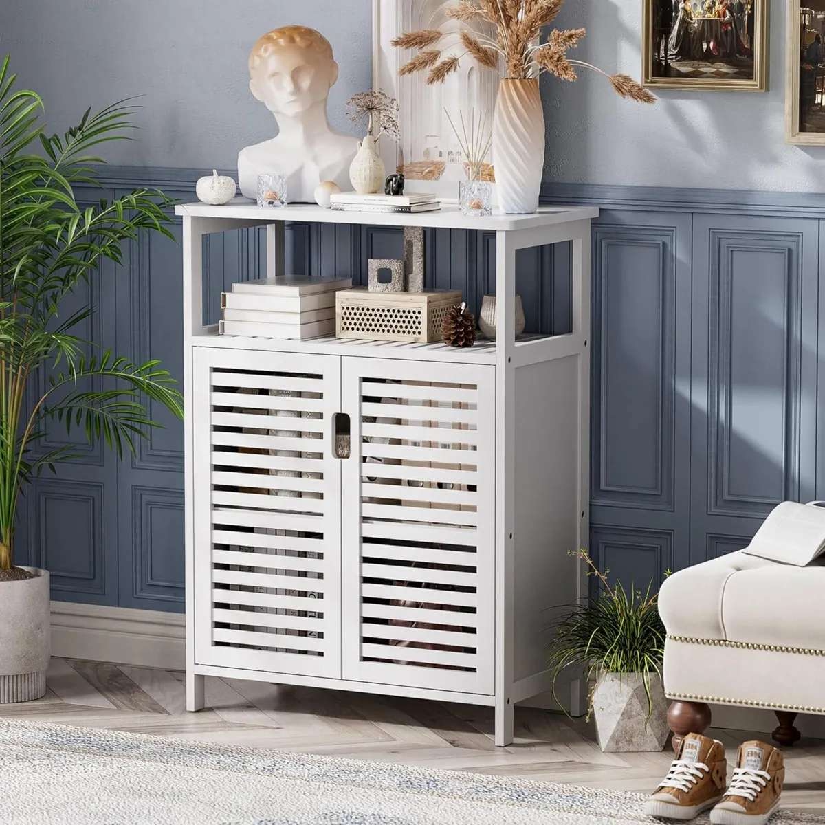Bathroom Floor Storage Cabinet Freestanding - Image 2