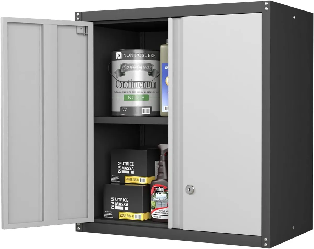 Metal Wall Cabinet Steel Garage Cabinets Mounted - Image 1