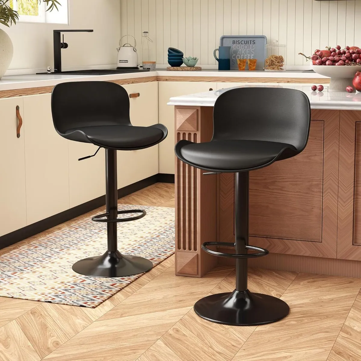 Bar stool Set of 3 360degrees swivel chair - Image 3
