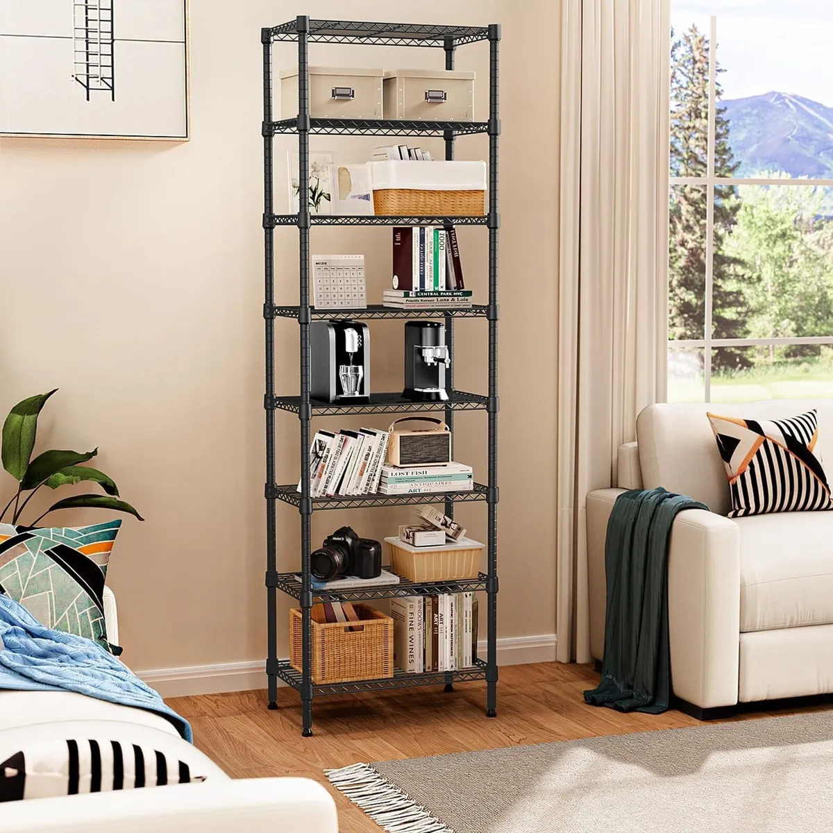 8 Tier lbs Storage Rack Metal Wire Shelving Unit - Image 2