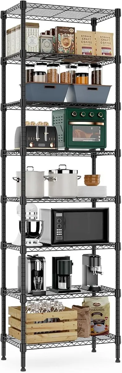 8 Tier lbs Storage Rack Metal Wire Shelving Unit - Image 1