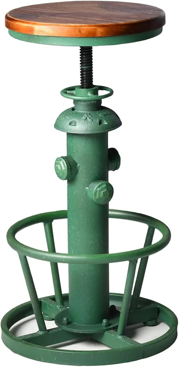 American Antique Industrial Round Bottom Adjustabl - Image 1