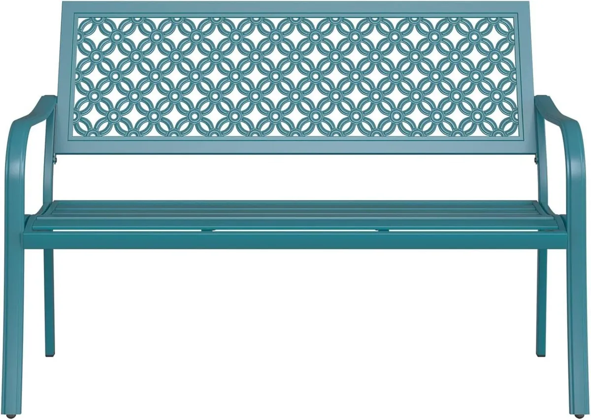 Garden Bench Outdoor with 2-3 Seater Rust - Image 1