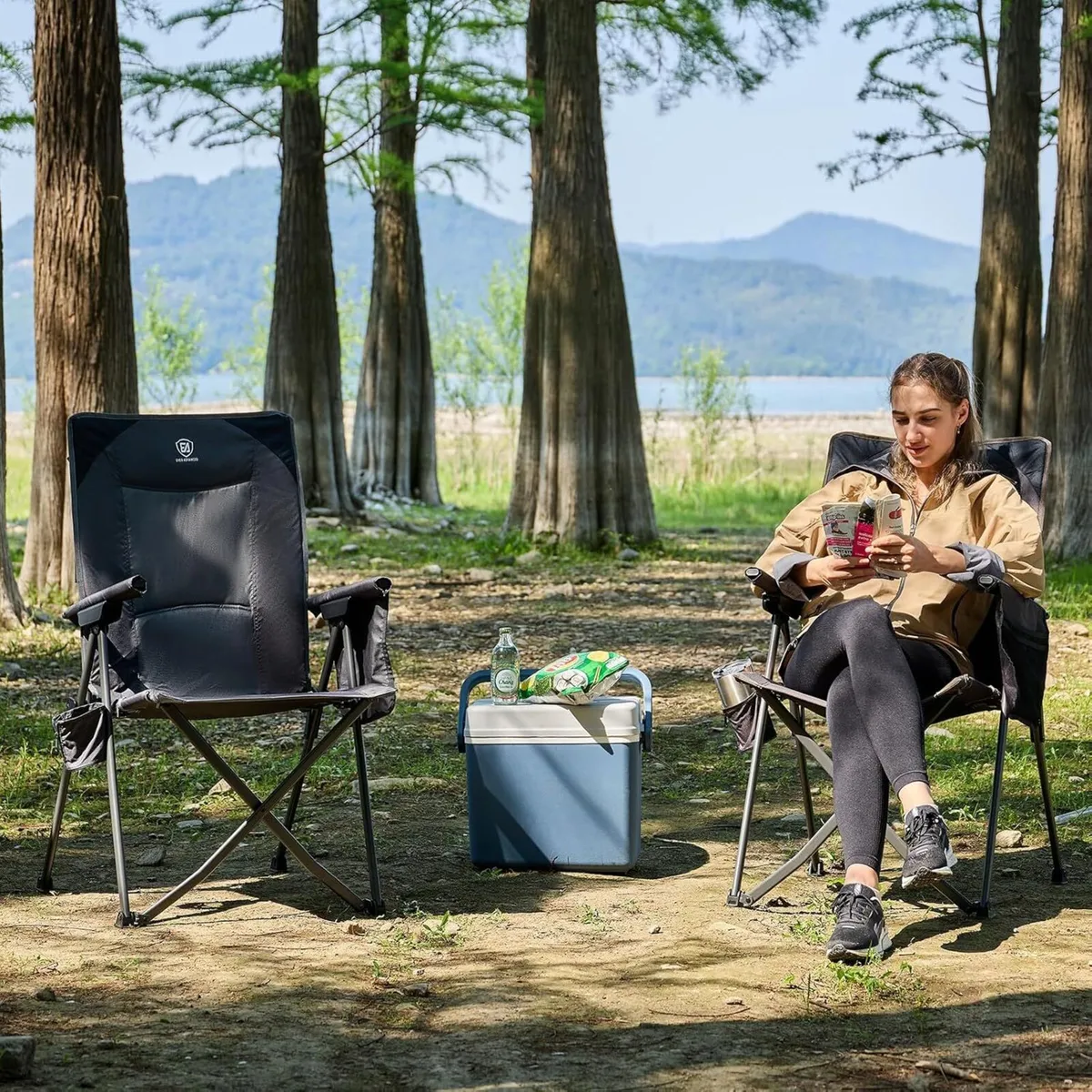 Luxury Camping Chair Folding for Adults Set of 2 - Image 2