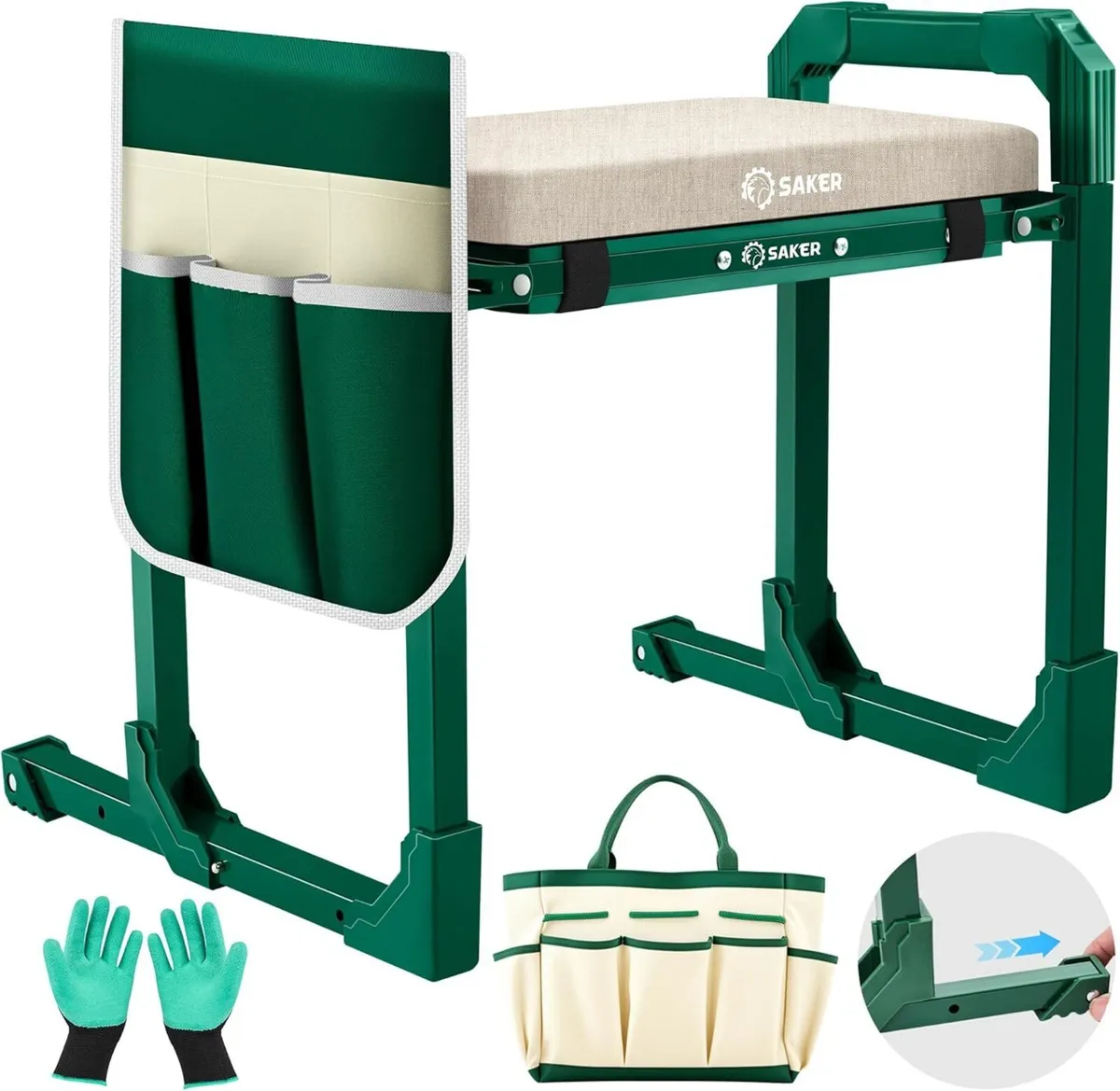 Garden Kneeler and Seat Foldable Gardening Stool - Image 1