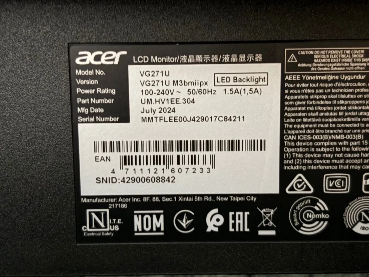 Gaming monitor Acer Nitro VG271UM3 27" QHD LCD - Image 3