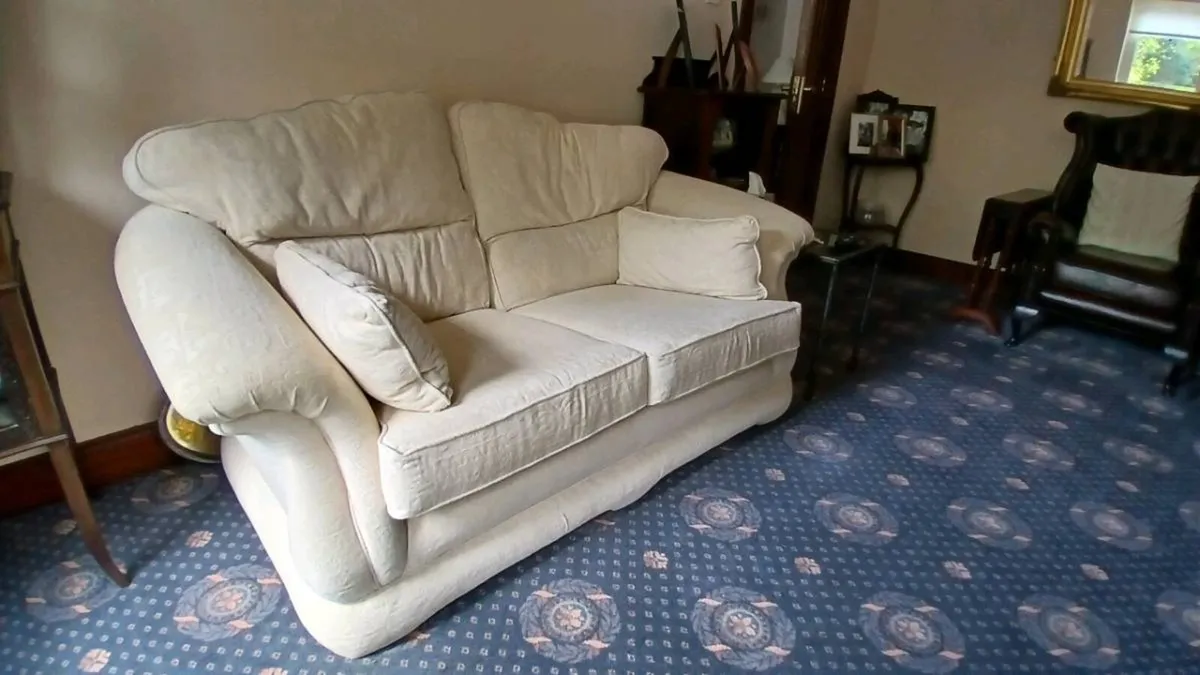 2 Seater Off White Sofa - Image 1