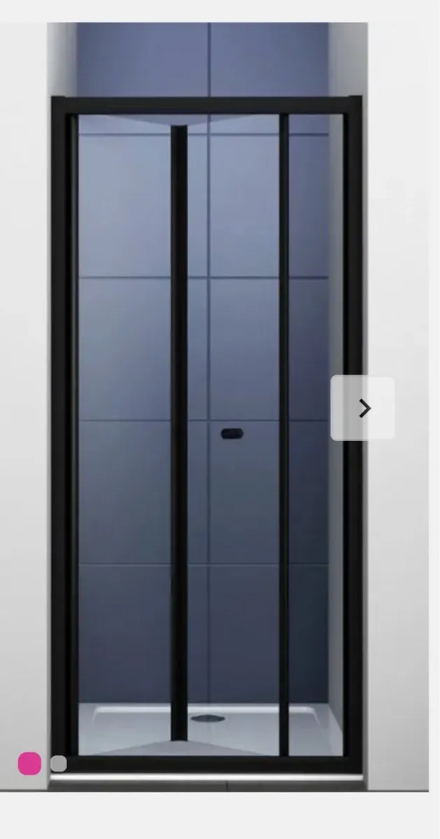 Kiimat 760mm Bi-Fold Shower Door Black - Image 1