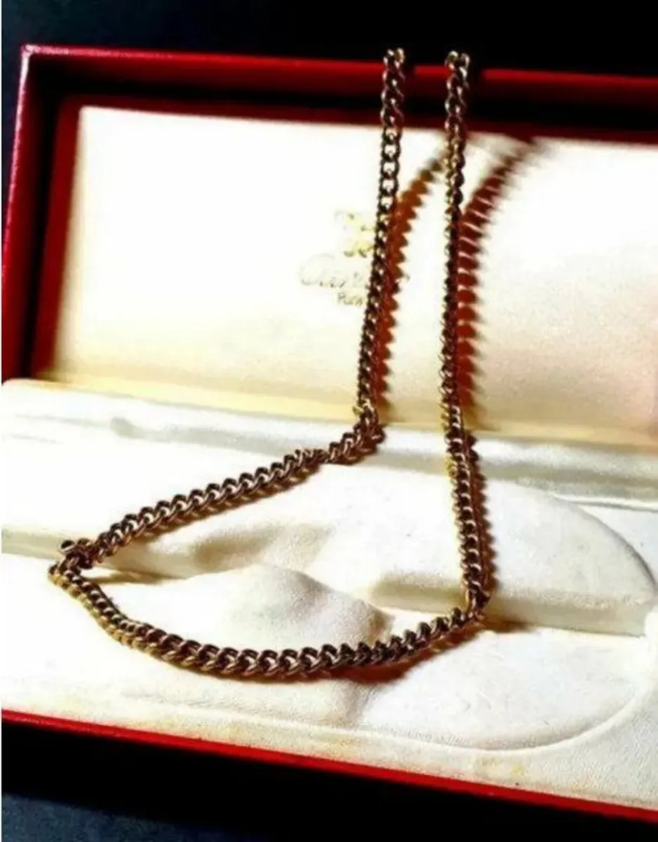 Hallmarked Vintage 22" 9ct Gold Neckchain - Image 2