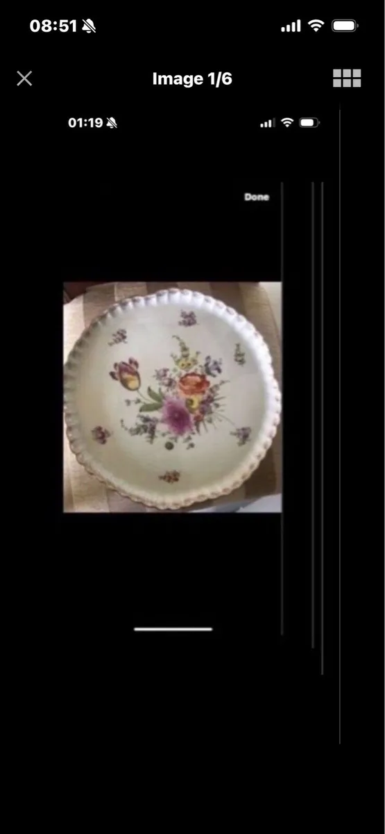 Antique Hand Painted Meissen Dish - Image 1