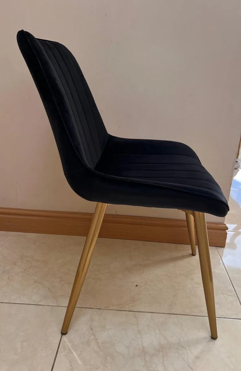 2 Chairs black velvet - Image 1