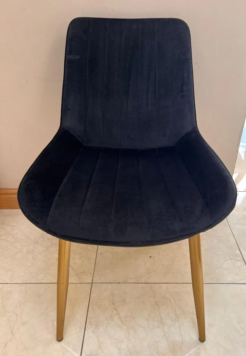 2 Chairs black velvet - Image 2