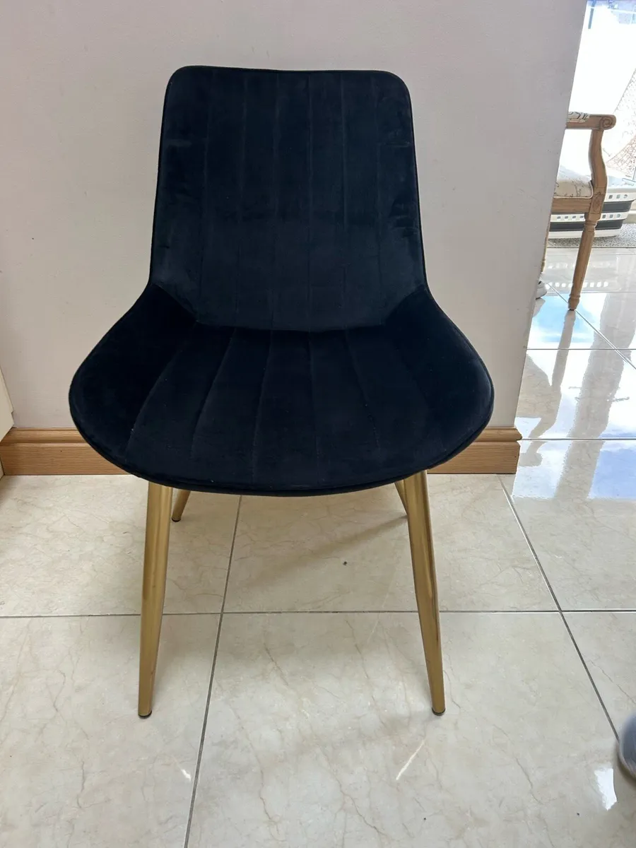 2 Chairs black velvet - Image 3
