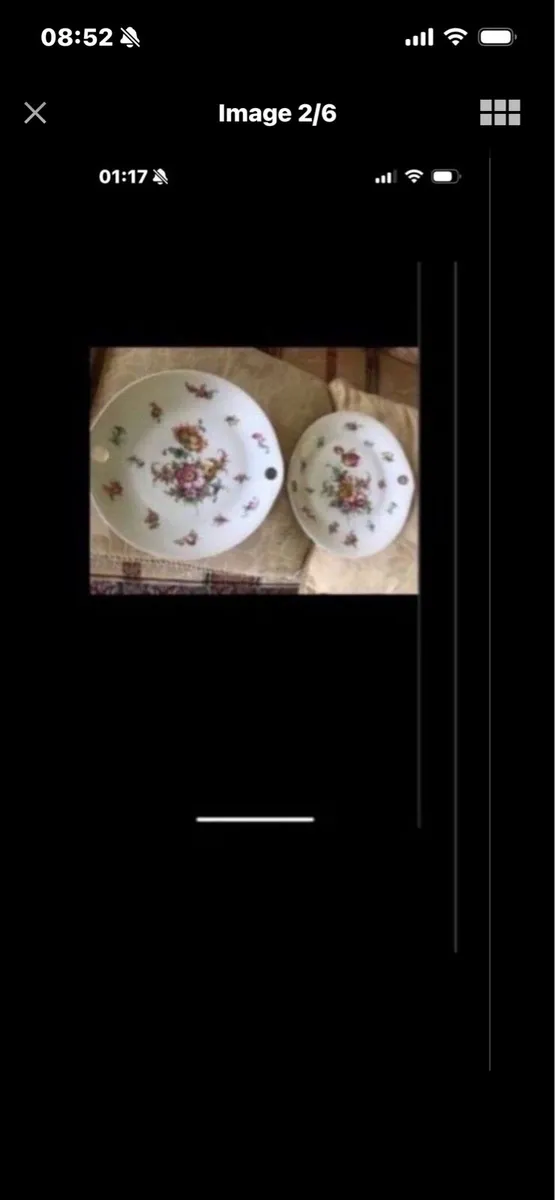 Antique Hand Painted Meissen Plate Set - Image 2