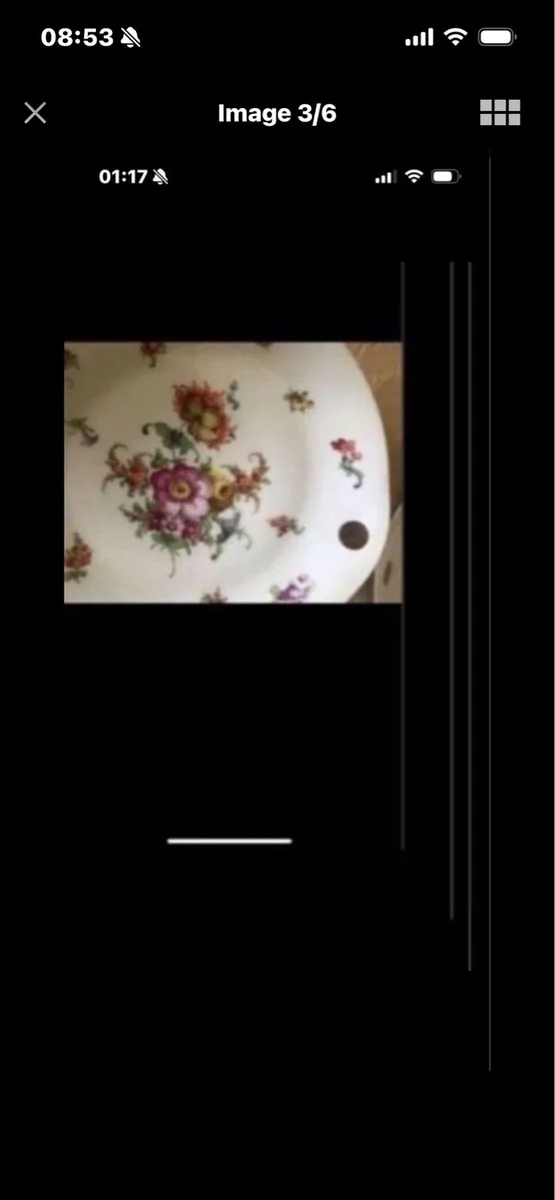 Antique Hand Painted Meissen Plate Set - Image 3