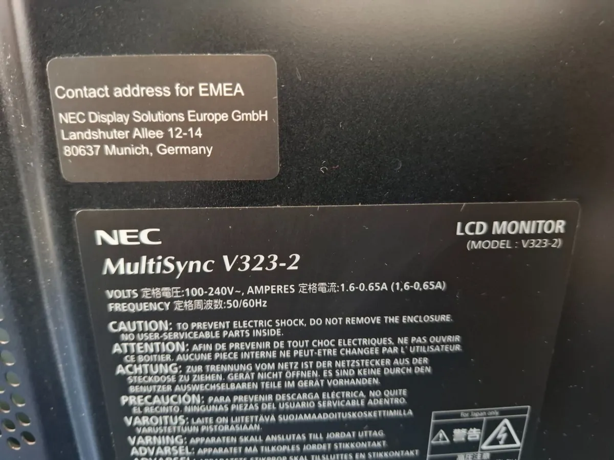 NEC MultiSync V323-2  32 inch Monitor - Image 3