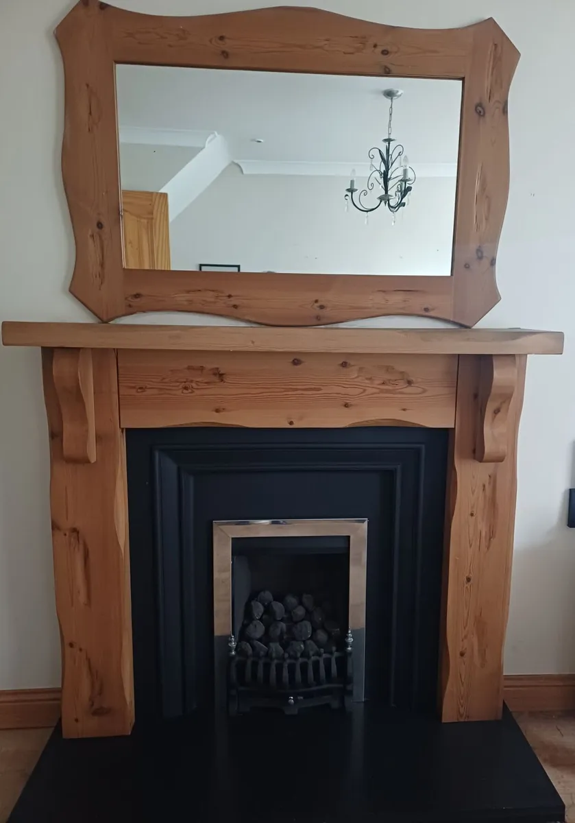 Beautifly Cafted Solid Oak Fireplace With Matching - Image 1