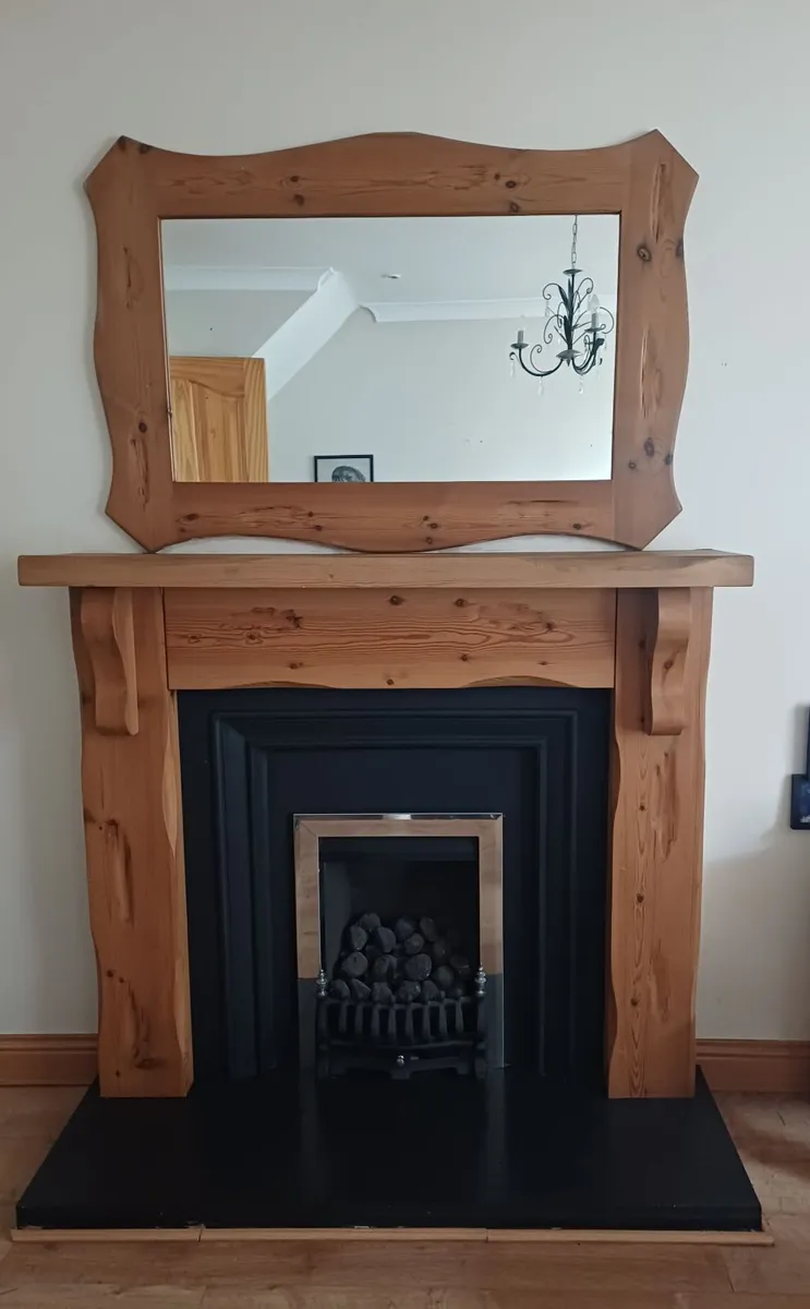 Beautifly Cafted Solid Oak Fireplace With Matching - Image 2
