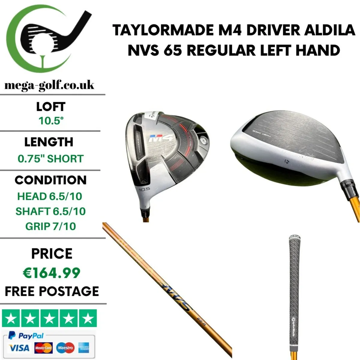 Taylormade M4 Driver / 10.5° / Regular / Left Hand - Image 1