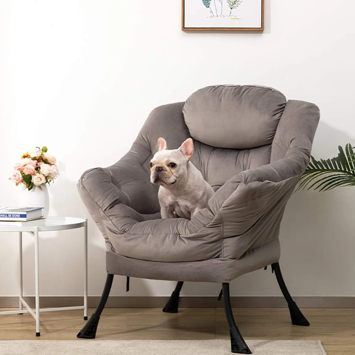 Armchair Chairs Living Room Reading Chair Velvet - Image 4