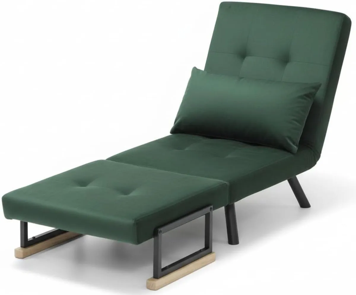 Single Chair Bed Click Clack Convertible Settee - Image 1
