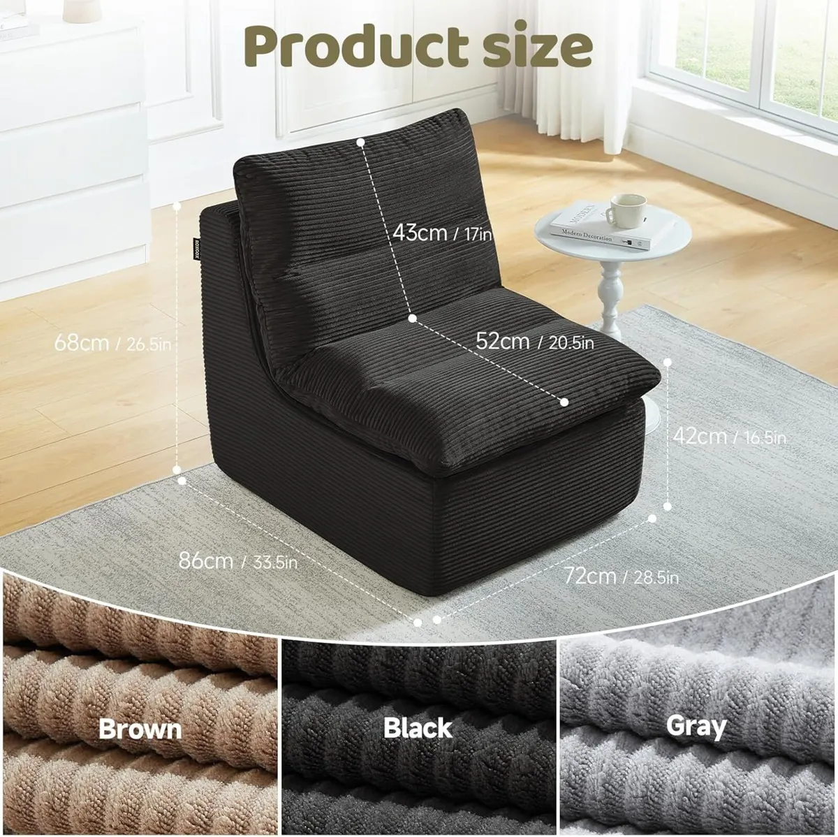Boneless Chair Small Lounge Chairs for Adults - Image 3