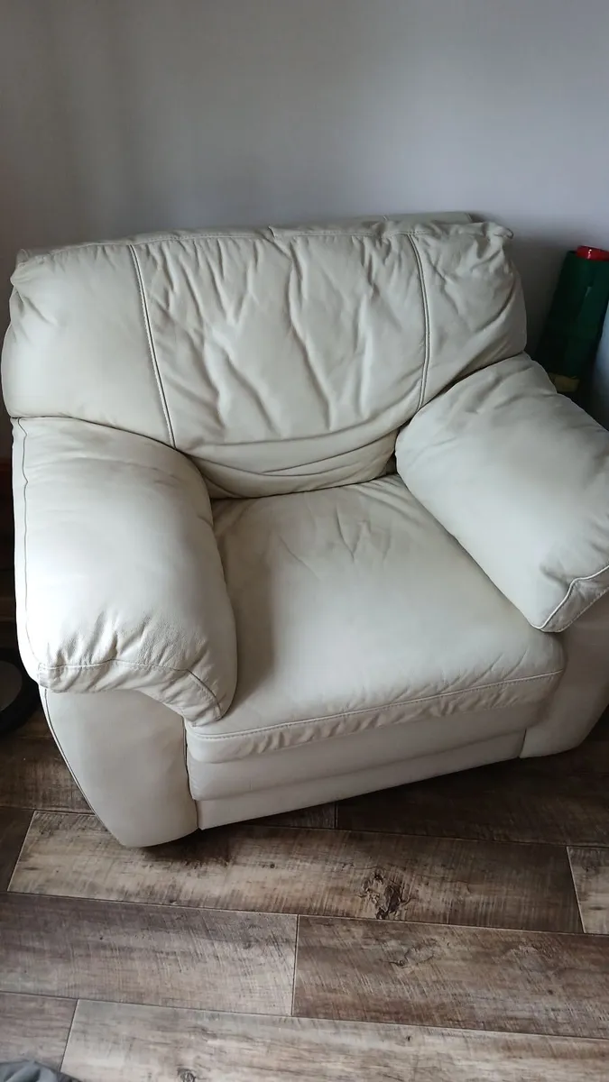 Three Free Leather Armchairs - Image 2