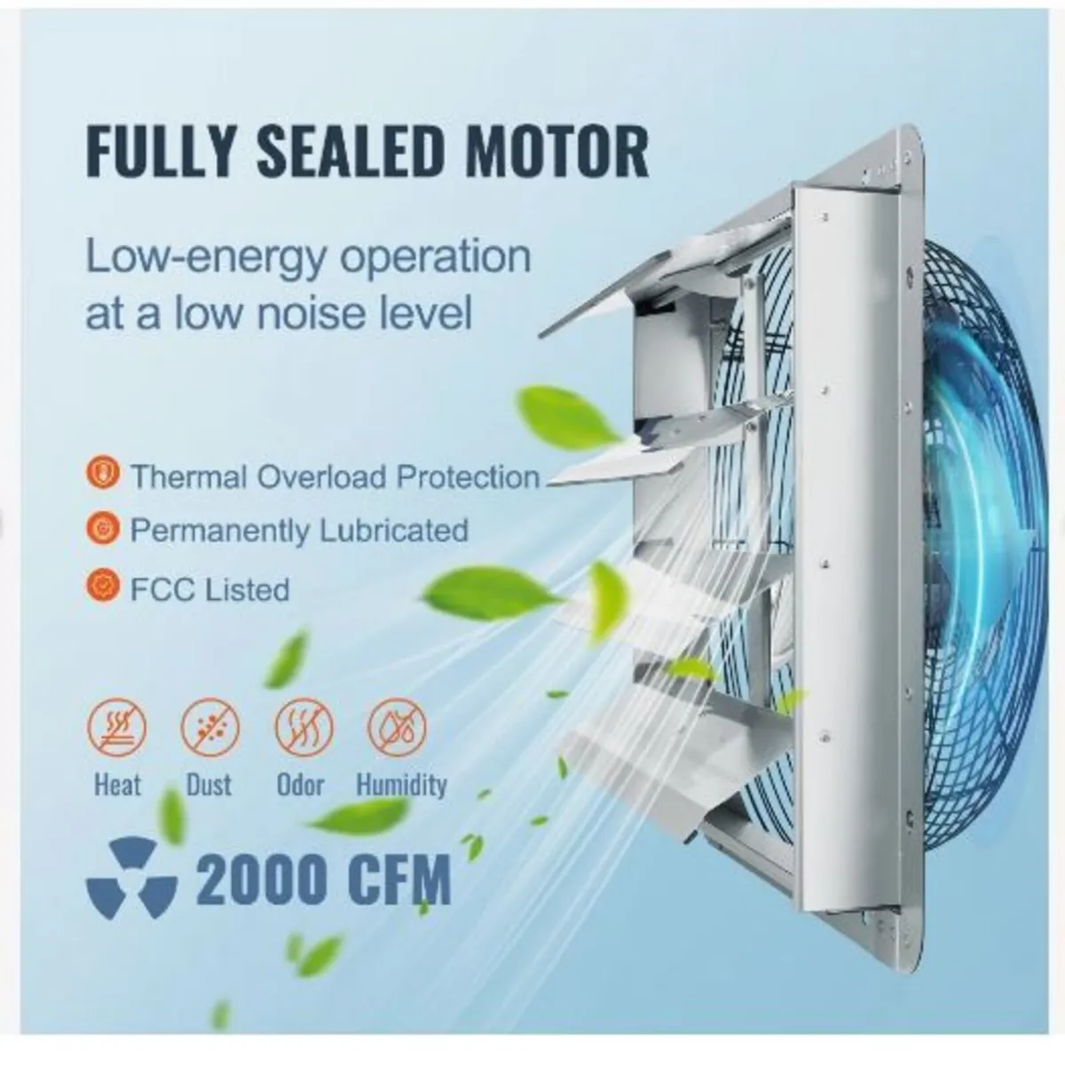 Shutter Exhaust Fan, 406 mm High-speed - Image 4