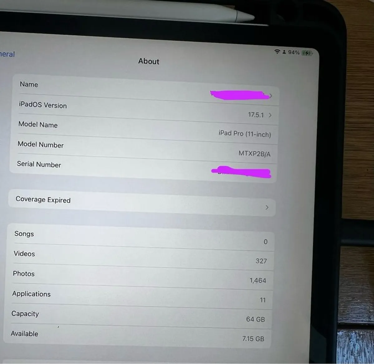 iPad Pro 11 inches (2018) with Apple Pencil - 64GB - Image 2