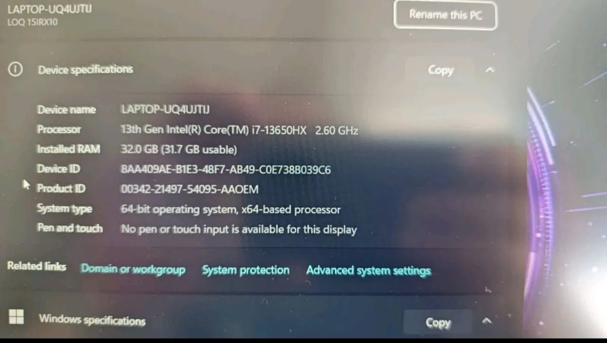 Lenovo LOQ RTX 5070 i7 32GB 1TB Warranty 2027 - Image 2