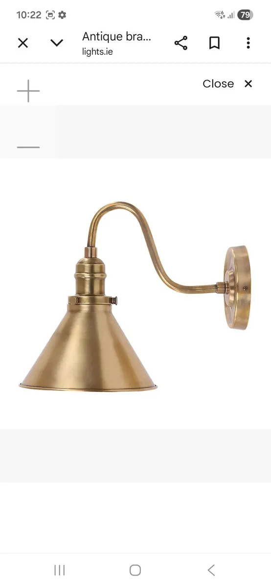 Elstead provence antique brass wall light - Image 1