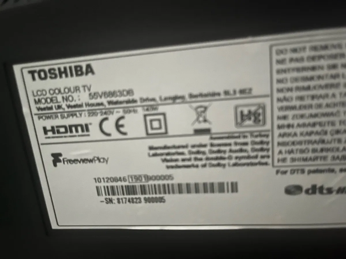 55” Toshiba Smart TV - Image 4