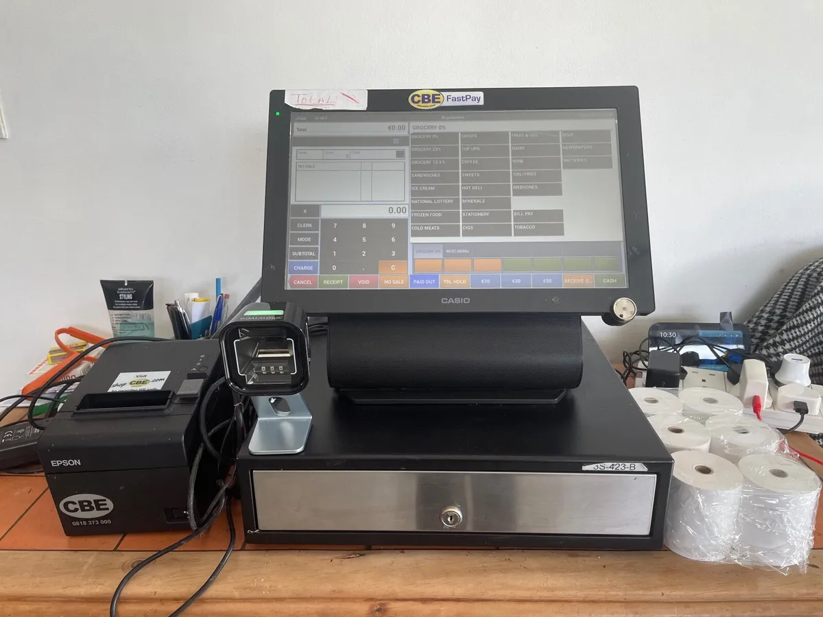 CBE Touchscreen Cash Register with scanner and rec