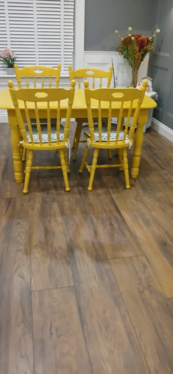 Solid Wood Dining Table Set  and  Side table - Image 2
