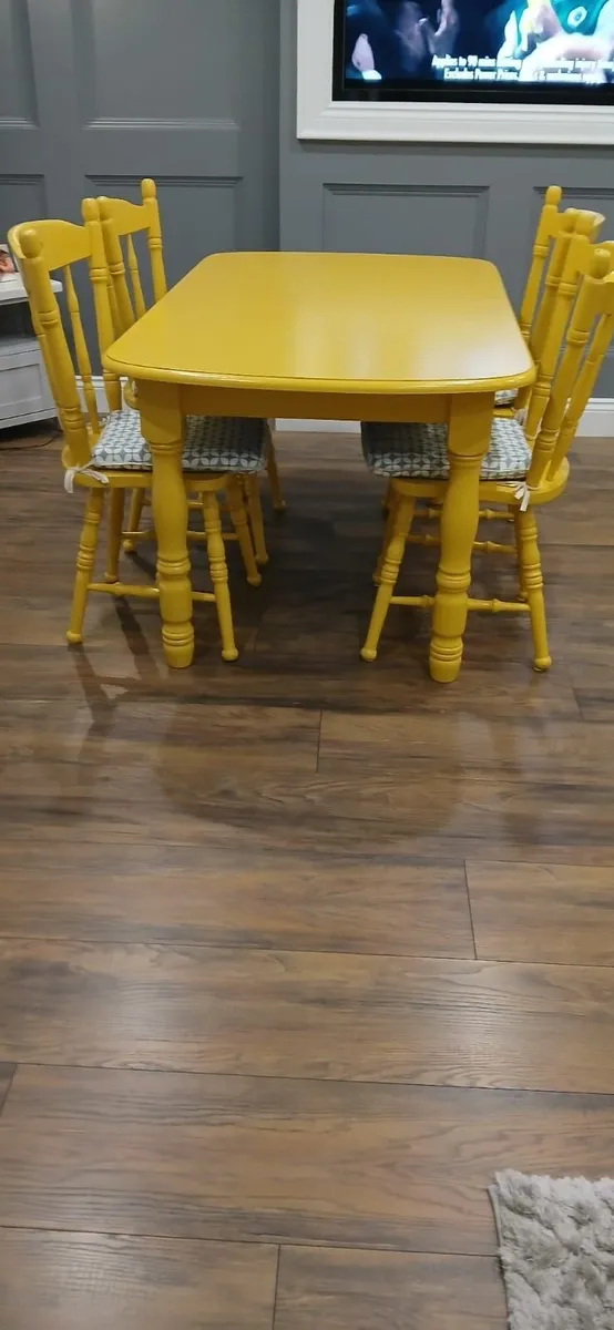 Solid Wood Dining Table Set  and  Side table - Image 1