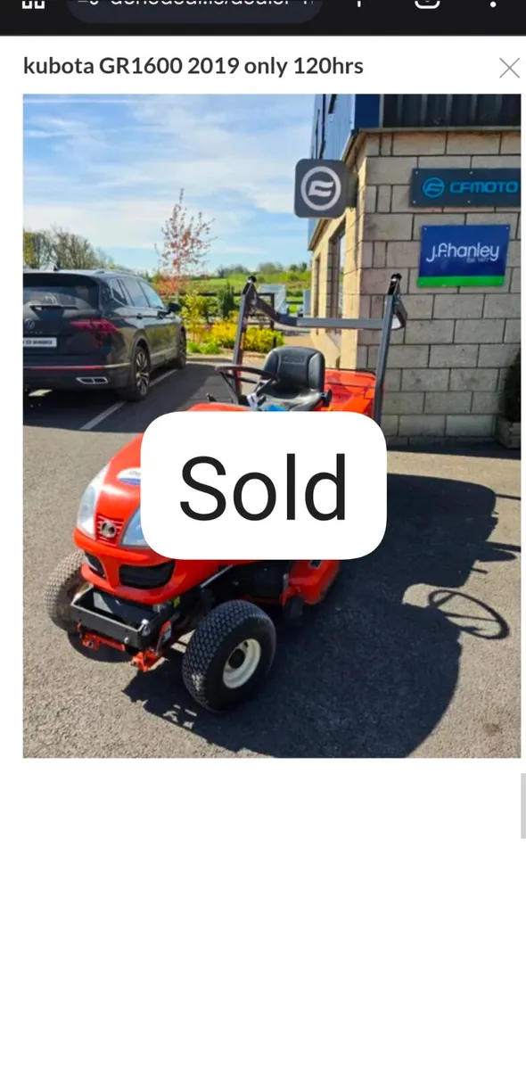 kubota GR1600 2019 only 120hrs - Image 1