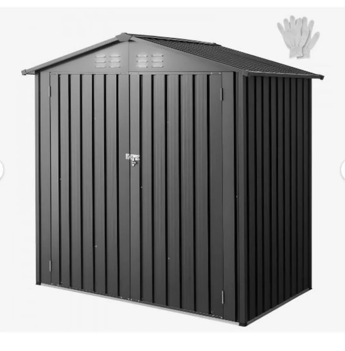 1860 x 1210 x 1841 mm Metal Garden Shed - Image 4