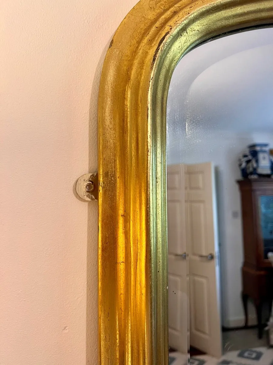Large Antique gilt mirror gold - Image 4