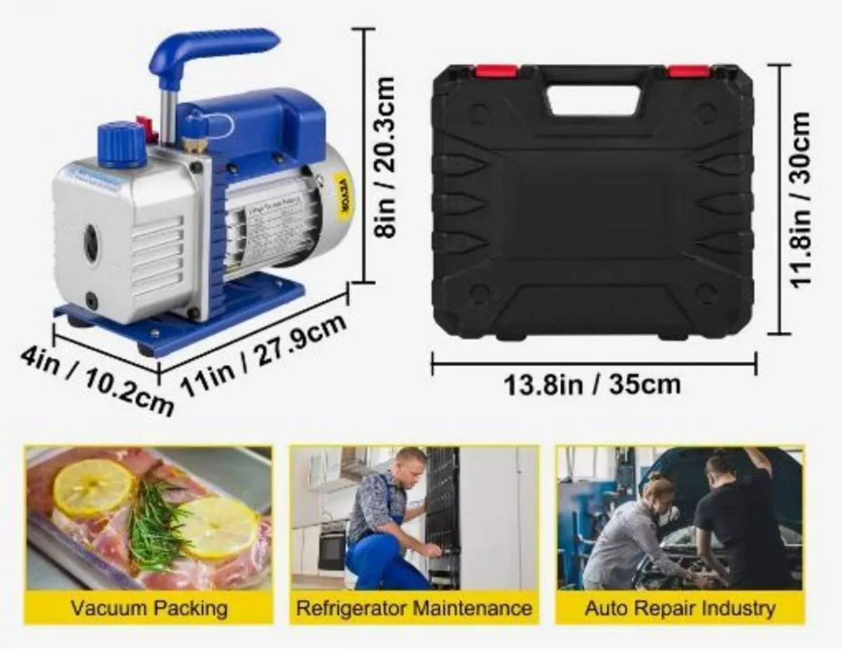 233 L/min(4CFM) 246W(1/3HP) Vacuum Pump - Image 3